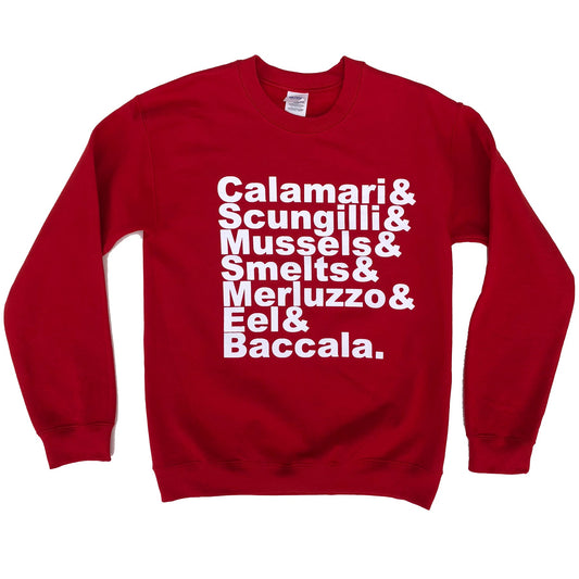 Seven Fishes Sweatshirt (Red)